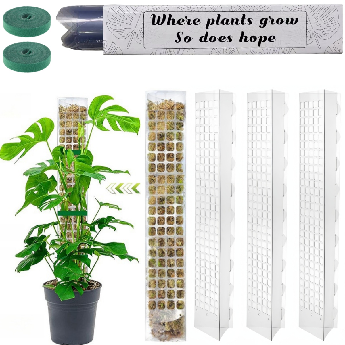 Indoor Herb Garden - Lumut tiang tanaman plastik berdiri dalam