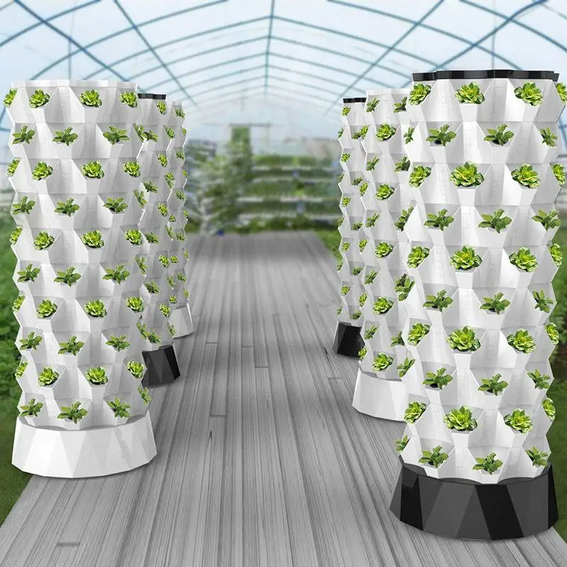Vertical Planter - Menara Pertumbuhan Hidroponik Vertikal, Wadah Tanaman