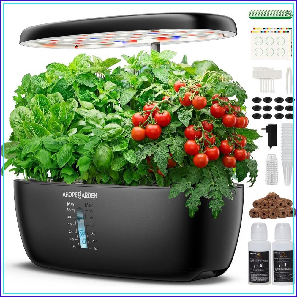 Indoor Herb Garden - 12 Pot Kebun Hidroponik dengan Lampu