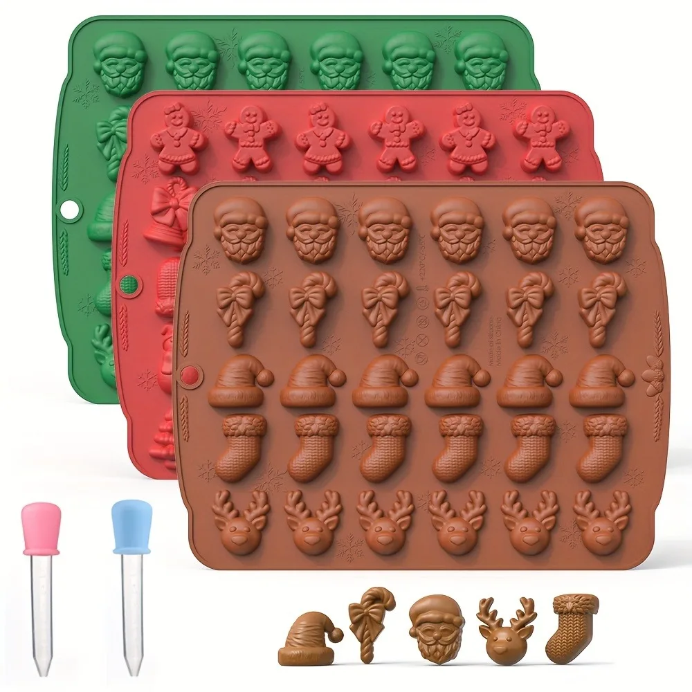 Garden Gloves - Cetakan Coklat Silikon Natal Sarung Tangan