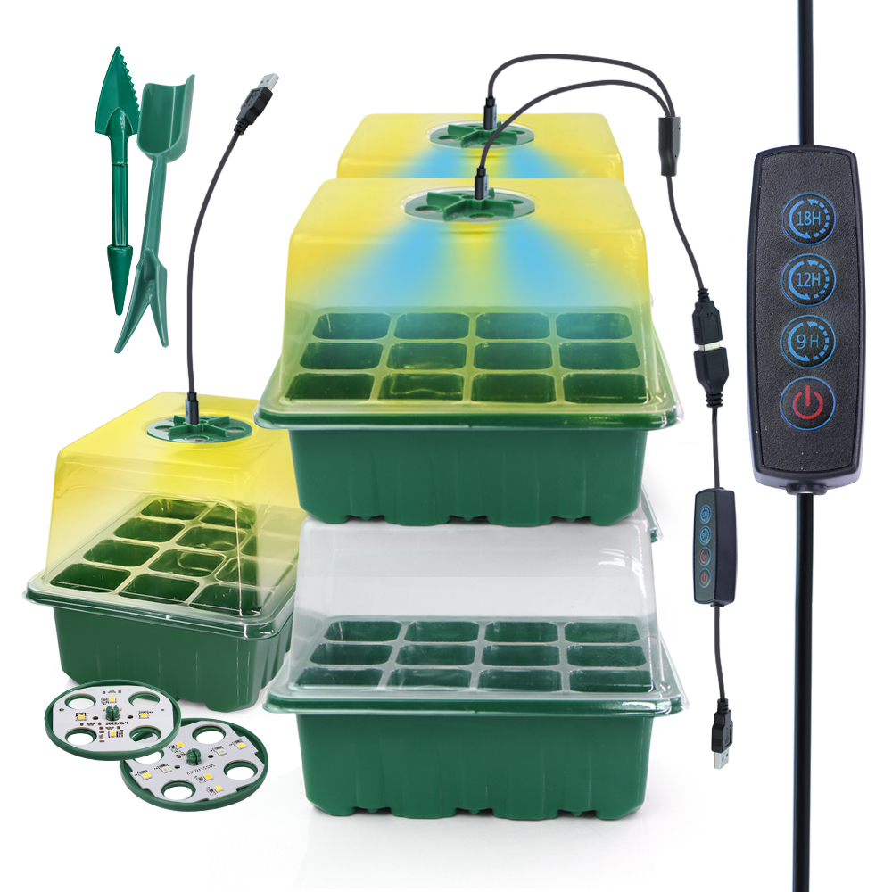 Seed Starter Tray - Pot Pembibitan LED dengan Lampu Tumbuh