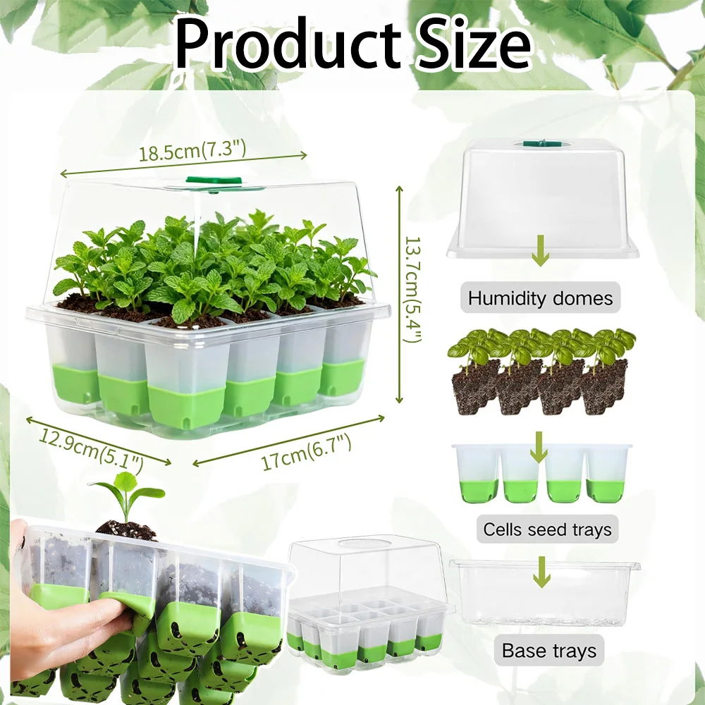 Baki Penyemaian dengan 12 Sel, - Seed Starter Tray ulasan dan harga