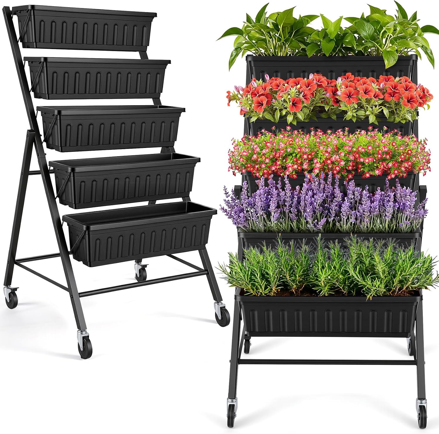 Rak Tanaman Vertikal Beroda, S - Indoor Herb Garden ulasan dan harga