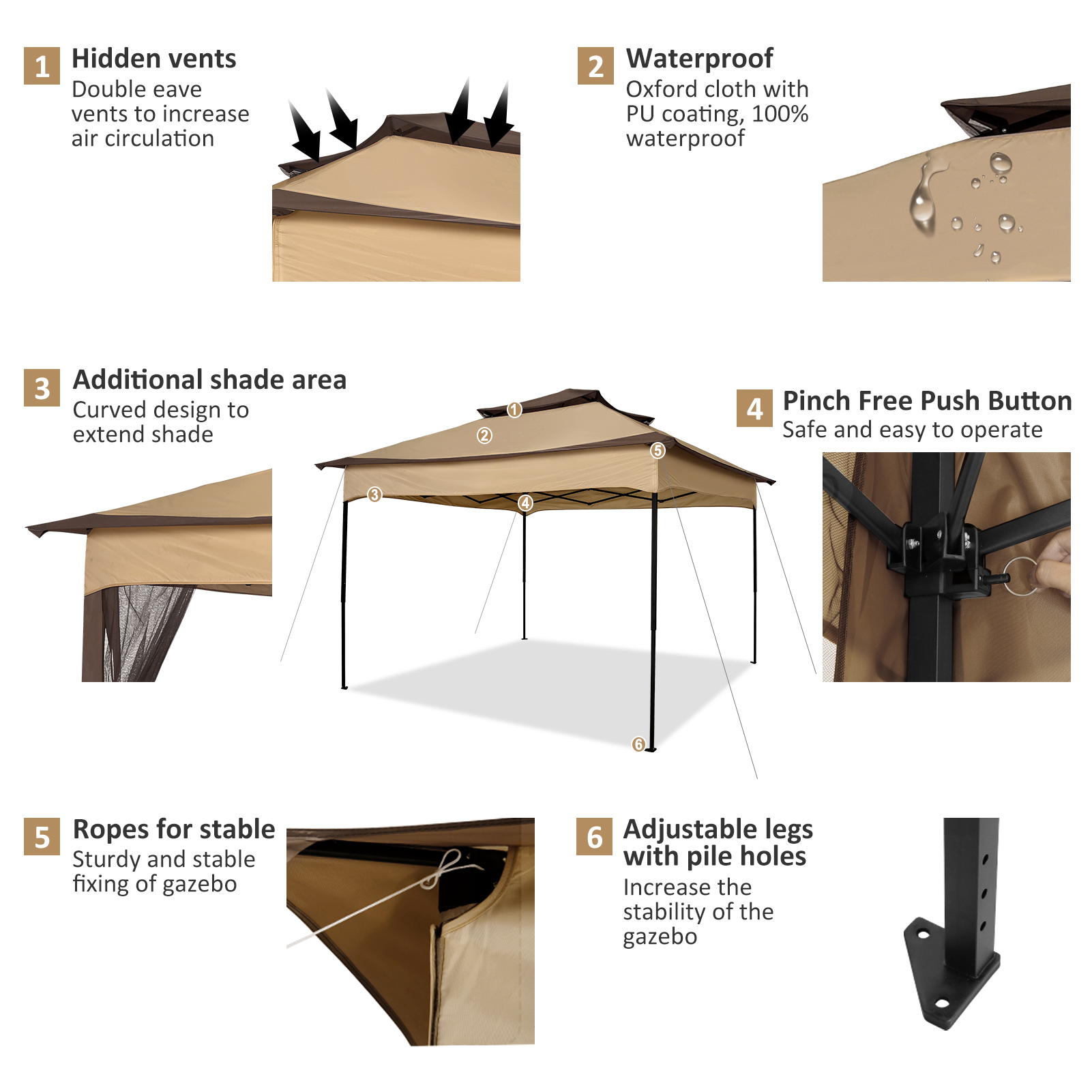 Gazebo Pop Up 12x12FT Diskon - - Grow Bag ulasan dan harga