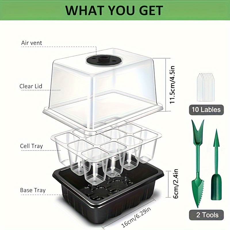 1/2/3-Paket Baki Perkecambahan - Seed Starter Tray ulasan dan harga