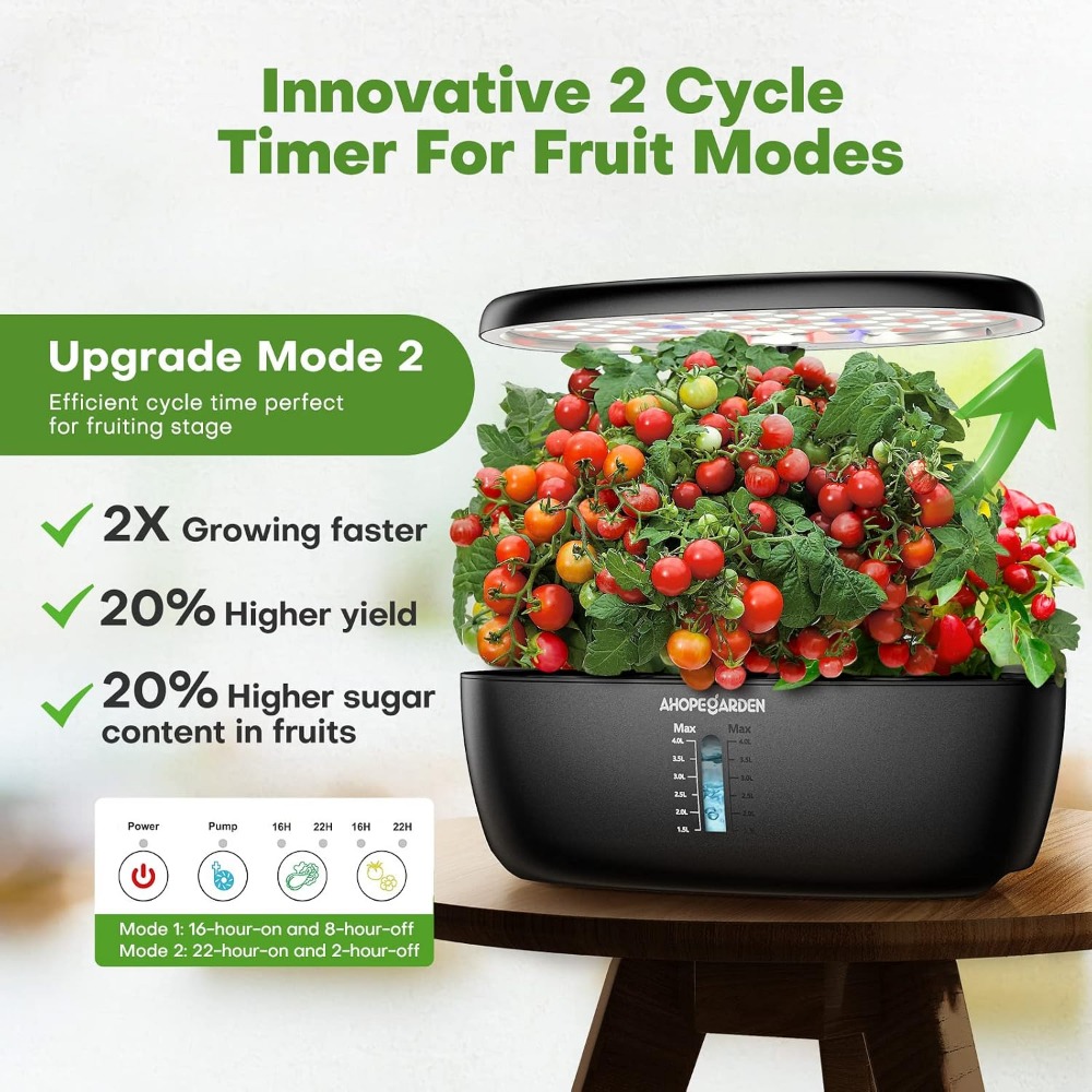 12 Pot Kebun Hidroponik dengan - Indoor Herb Garden ulasan dan harga