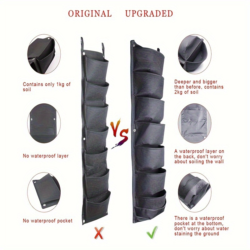 2Pcs Tas Tanam Gantung Dinding - Vertical Planter ulasan dan harga