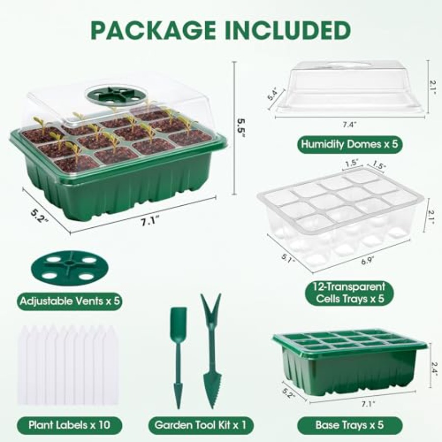 5 Paket Baki Semai Benih denga - Seed Starter Tray ulasan dan harga
